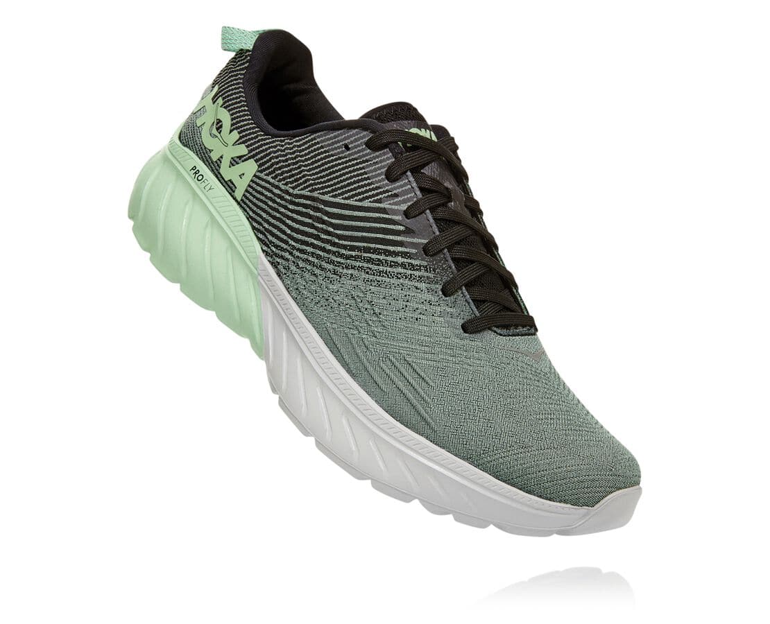 Hoka One One Mach 3 Herren Straßenlaufschuhe Grün Grau / Schwarz | (DE-3904KYFXJ)
